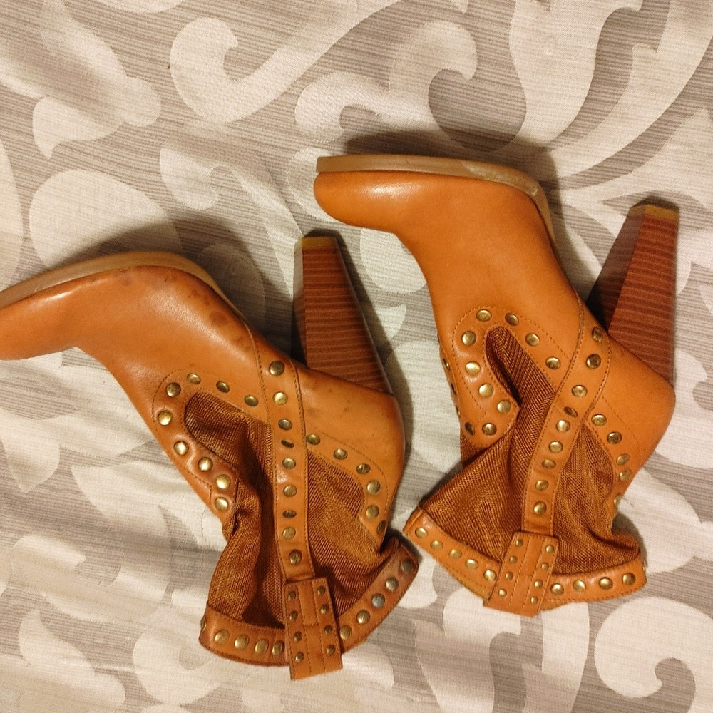 Tan Cowboy Booties